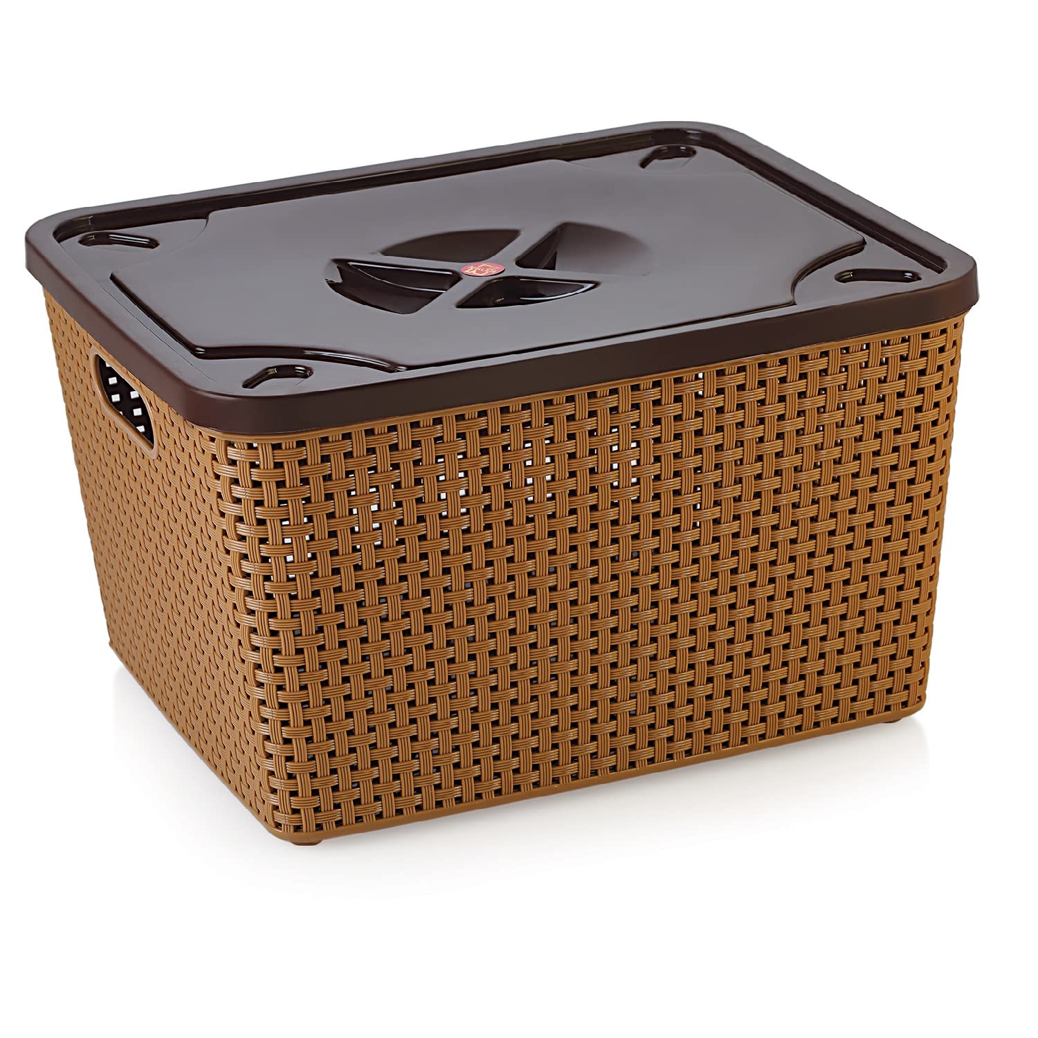 Nakoda 888 Dune Storage Basket With Lid Multipurpose Use For Kitchen & Home Organiser Box For Fruits Vegetables, Toys, Stationar